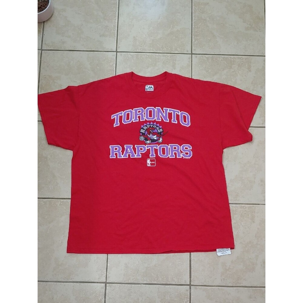 Toronto Raptors T-Shirt NBA Majestic Red unisex Size XL